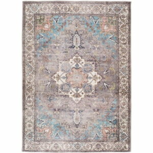 Modro-hnedý koberec s podielom bavlny Universal Haria