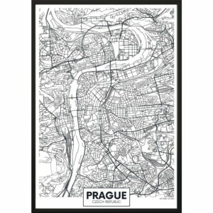 Plagát DecoKing Map Prague