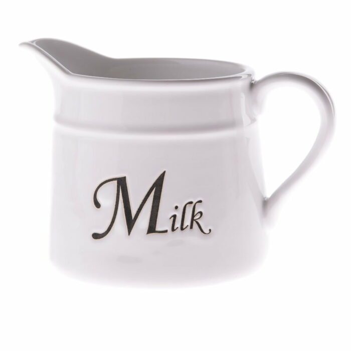 Biela keramická nádoba na mlieko Dakls
