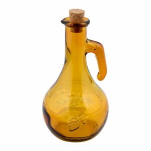 Žltá fľaša na ocot z recyklovaného skla Ego Dekor Di Vino