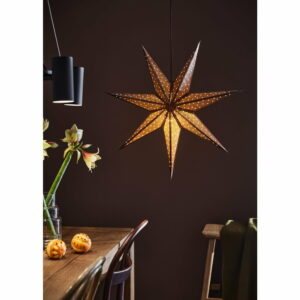 Hnedá vianočná závesná svetelná dekorácia Markslöjd Glitter