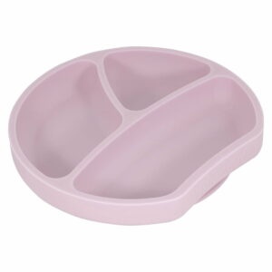 Ružový silikónový detský tanier Kindsgut Plate