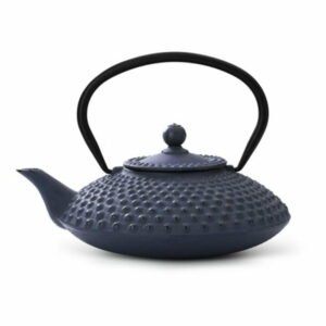 Modrá liatinová kanvica so sitkom na sypaný čaj Bredemeijer Xilin