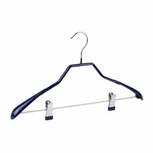 Modrý protišmykový vešiak na oblečenie s klipsami Wenko Hanger Shape
