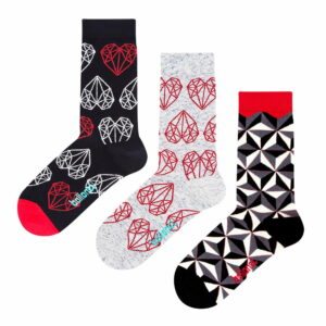 Set 3 párov ponožiek Ballonet Socks Black & White v darčekovom balení