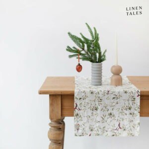 Vianočný ľanový behúň na stôl 40x200 cm – Linen Tales