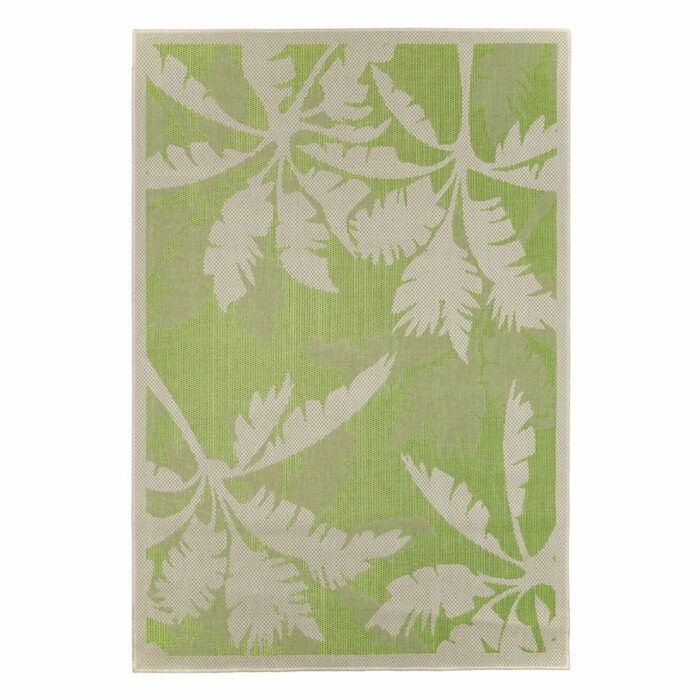 Zeleno-béžový vonkajší koberec Floorita Palms Green