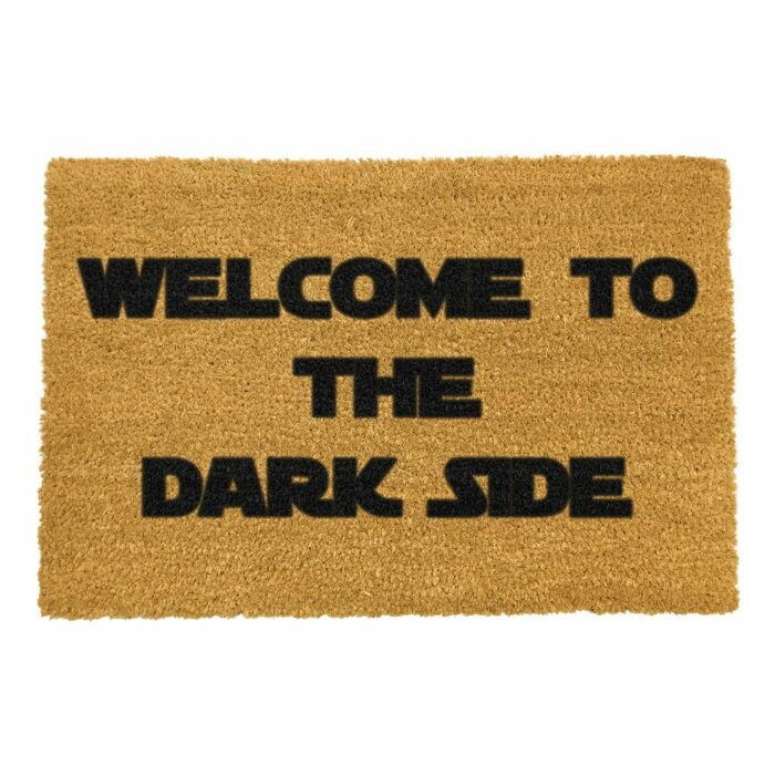 Rohožka z prírodného kokosového vlákna Artsy Doormats Welcome to the Darkside
