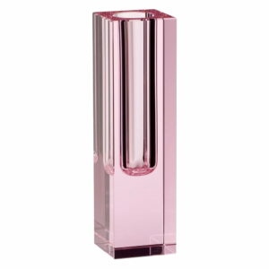 Ružová sklenená váza Hübsch Crystal