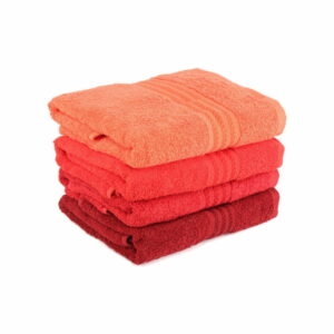 Sada 4 červených bavlnených uterákov Foutastic