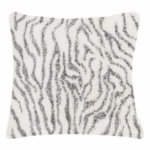 Bielo-sivý bavlnený dekoratívny vankúš Tiseco Home Studio Zebra