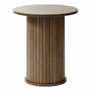 Okrúhly odkladací stolík v dekore duba ø 50 cm Nola - Unique Furniture