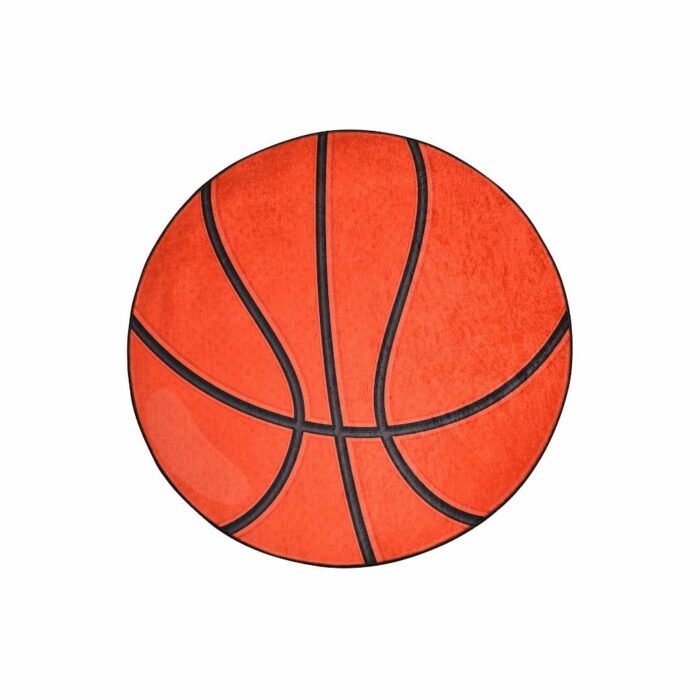 Oranžový detský protišmykový koberec Chilam Basketball