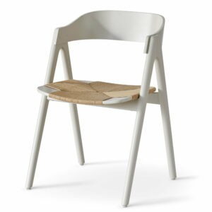 Béžová jedálenská stolička z bukového dreva s ratanovým sedákom Findahl by Hammel Mette