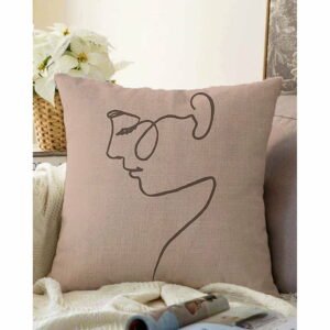 Béžová obliečka na vankúš s prímesou bavlny Minimalist Cushion Covers Portrait
