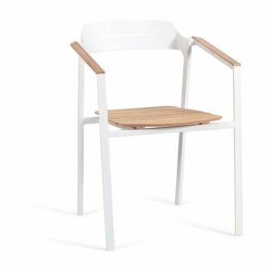 Biela kovová záhradná stolička Icon – Diphano