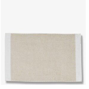 Biela/béžová textilná kúpeľňová predložka 50x80 cm Grid – Mette Ditmer Denmark