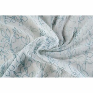 Biela/modrá záclona 300x260 cm Urma – Mendola Fabrics