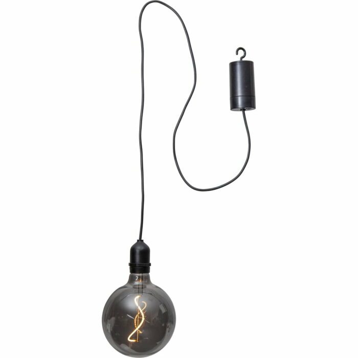 Čierna vonkajšia svetelná LED dekorácia Star Trading Glassball