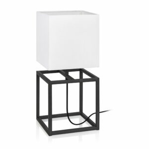 Čierno-biela stolová lampa Markslöjd Cube