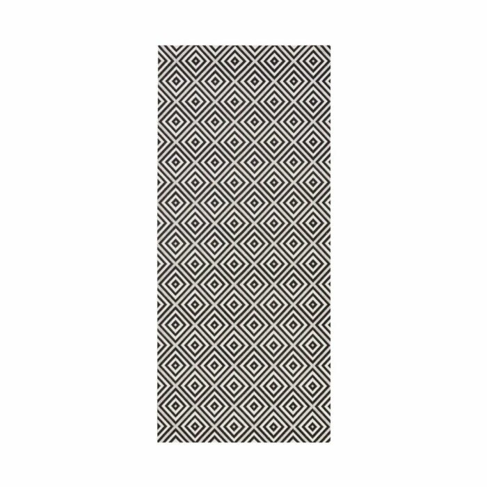 Čierno-biely vonkajší koberec NORTHRUGS Karo