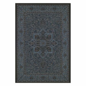 Čierno-sivý vonkajší koberec NORTHRUGS Anjara