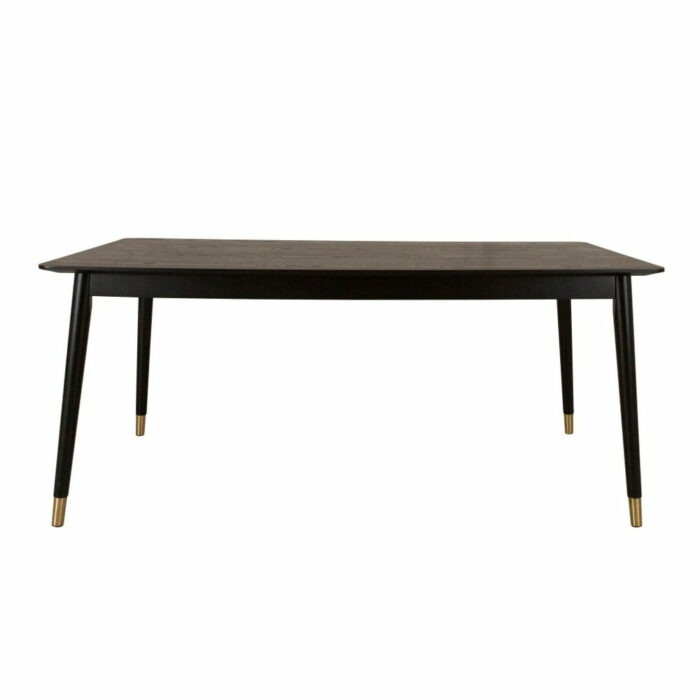 Čierny jedálenský stôl z kaučukového dreva Canett Nelly