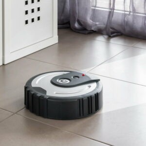 Čierny robotický čistič podlahy InnovaGoods Floor Cleaner