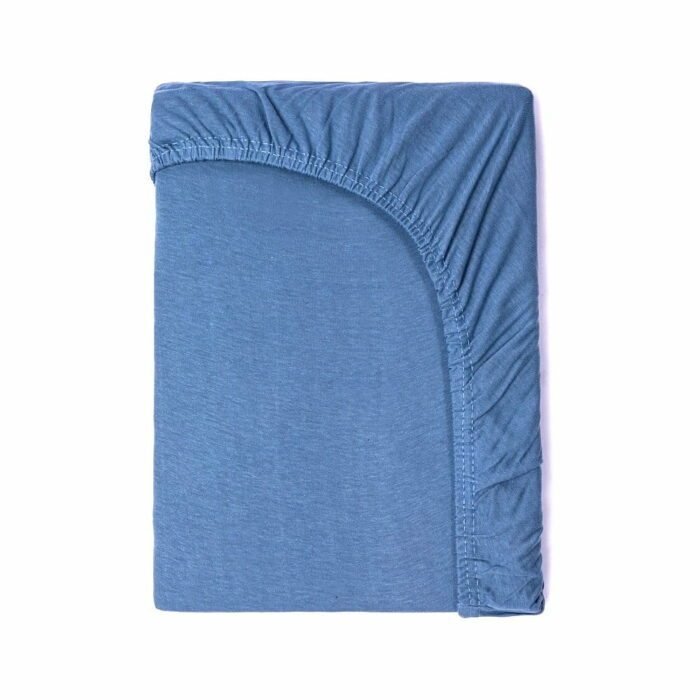 Detská modrá bavlnená elastická plachta Good Morning