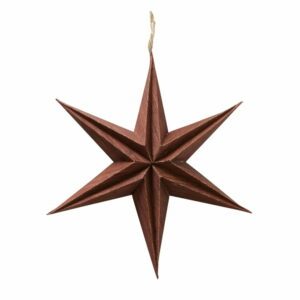 Hnedá vianočná papierová závesná dekorácia v tvare hviezdy Boltze Kassia