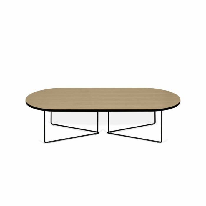 Konferenčný stolík s dubovou dyhou TemaHome Oval