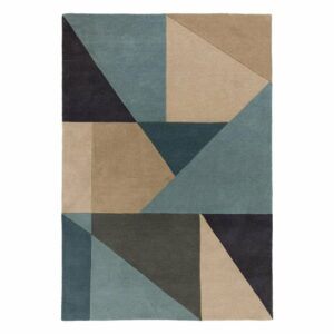 Modro-béžový vlnený koberec 150x80 cm Arlo Harper - Flair Rugs