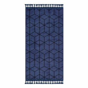 Modrý umývateľný koberec 200x100 cm - Vitaus