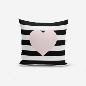 Obliečka na vaknúš s prímesou bavlny Minimalist Cushion Covers Striped Pink