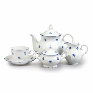 Porcelánová súprava na čaj s modrou kvetinkou Thun Ophelia