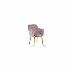 Ružová jedálenská stolička s dreveným podnožím Bonami Essentials Emilia