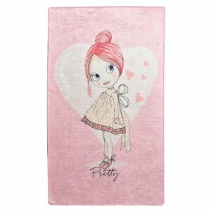Ružový detský protišmykový koberec Chilam Pretty