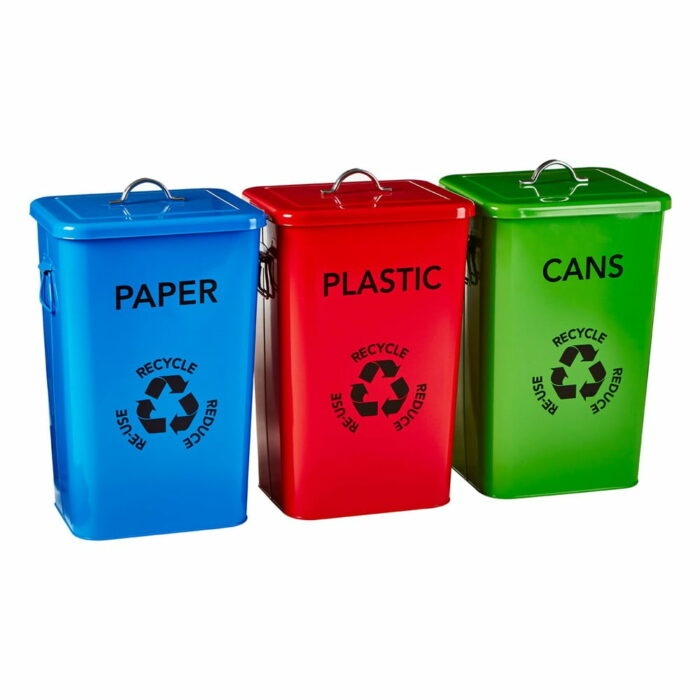 Sada 3 košov na recyklovanie Premier Housewares Recycle Bins