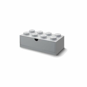Sivý stolový box so zásuvkou LEGO® Brick