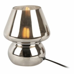 Sklenená stolová lampa v striebornej farbe Leitmotiv Glass