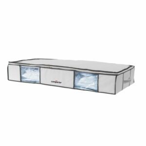 Súprava 2 bielych úložných boxov pod posteľ s vakuovým obalom Compactor XLarge Underbed Life