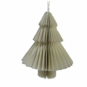 Svetlosivá papierová vianočná ozdoba v tvare stromu Only Natural