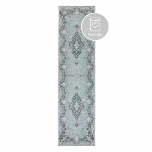 Tyrkysový prateľný koberec behúň 60x230 cm FOLD Colby - Flair Rugs