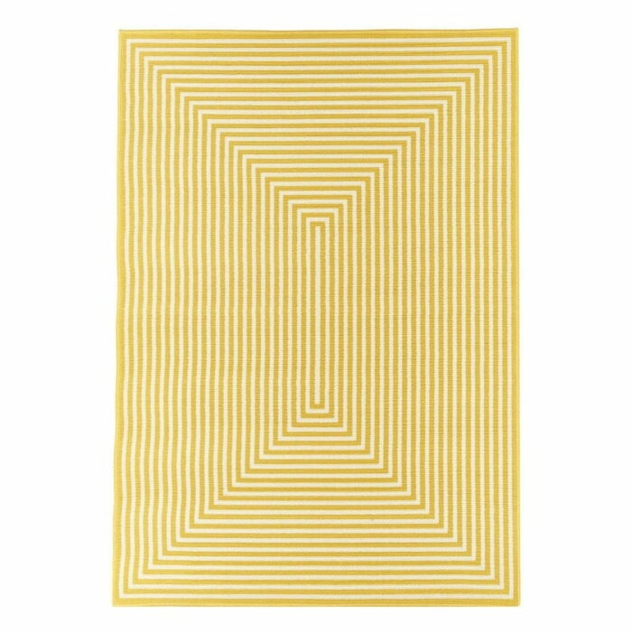 Žltý vonkajší koberec Floorita Braid