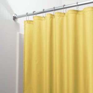 Žltý záves do sprchy iDesign Poly