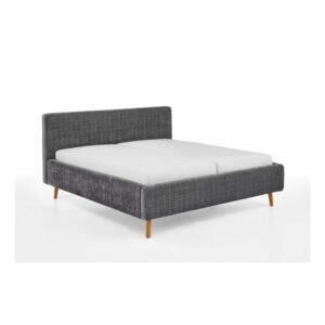 Antracitovosivá čalúnená dvojlôžková posteľ s roštom 180x200 cm Primavera – Meise Möbel