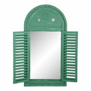 Zelené francúzske zrkadlo Esschert Design Hullo