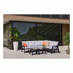Sivá záhradná lounge súprava pre 5 Ibiza - Hartman