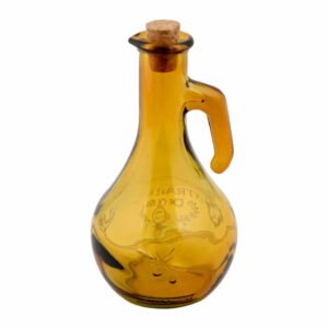Žltá fľaša na olej z recyklovaného skla Ego Dekor Olive