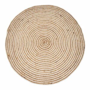 Jutový okrúhly koberec v prírodnej farbe ø 120 cm Natur – Casa Selección